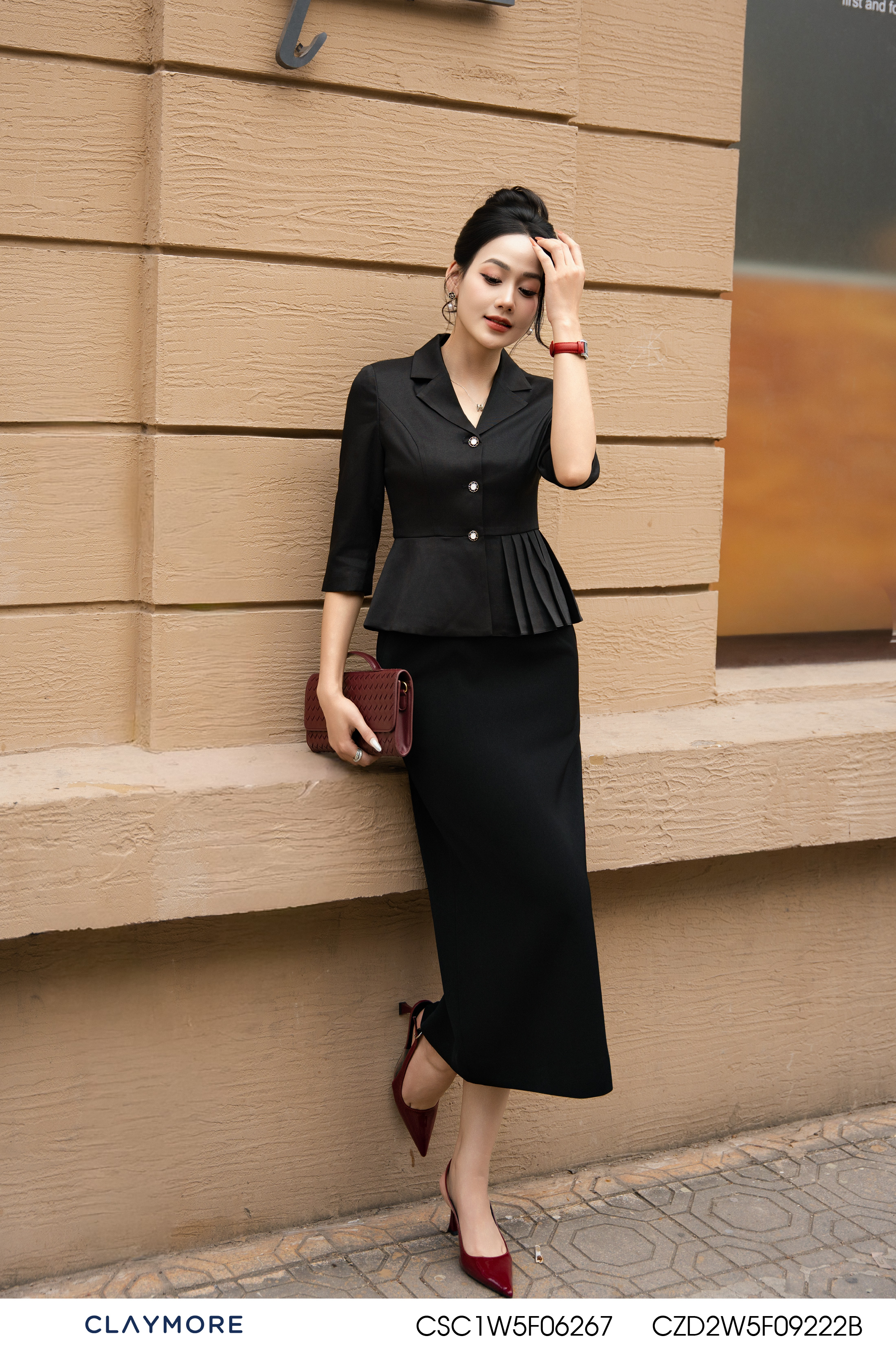 Vest xếp ly peplum