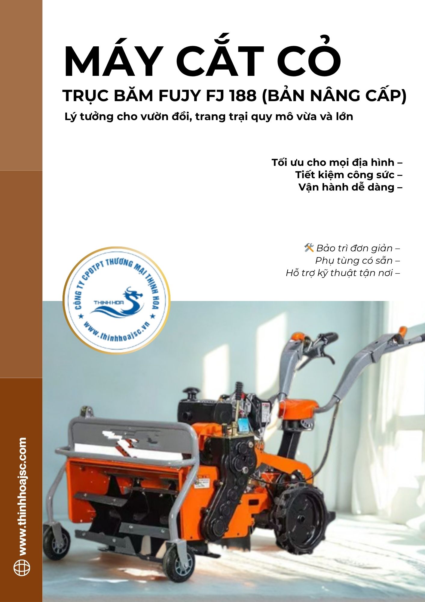 Bánh To Hơn – Khung Chắc Hơn – Động Cơ Dầu 188 10HP: Sẵn Sàng Làm Việc