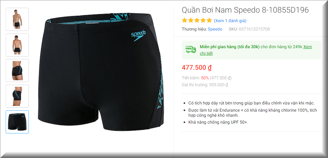 Quần Bơi Nam Speedo 8-10855D196