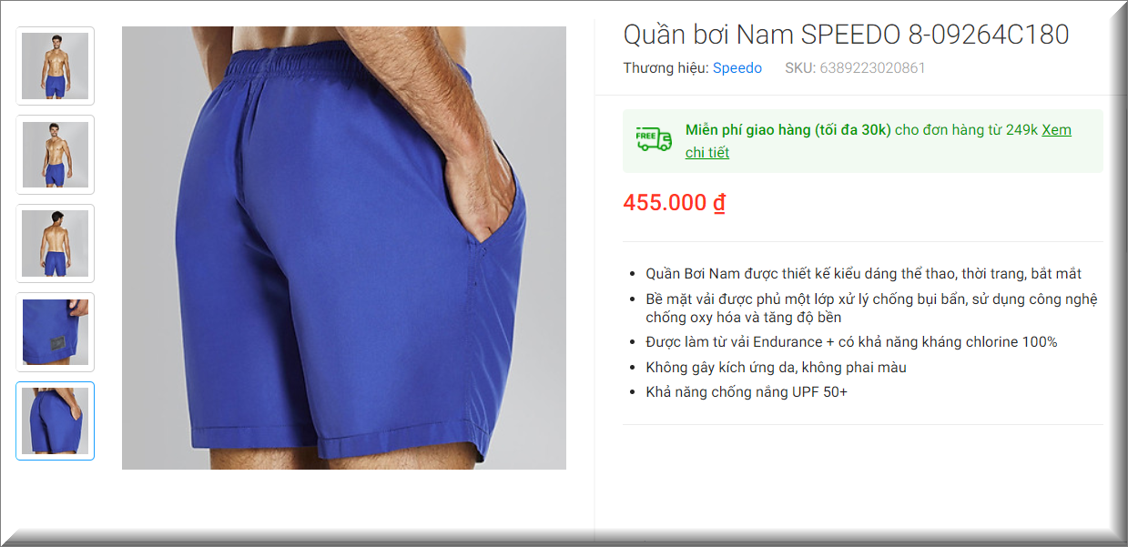 Quần bơi Nam SPEEDO 8-09264C180