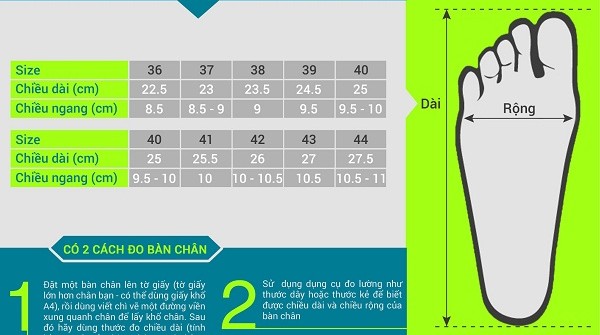 Cách chọn size giày thể thao nam chuẩn nhất