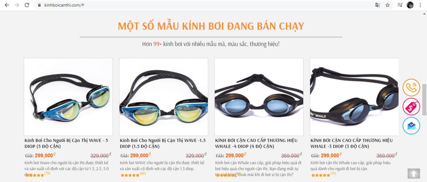 Top 9 mẫu kính bơi cận đáng mua nhất hiện nay