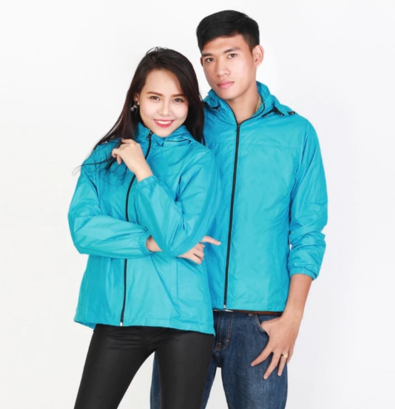 Áo khoác dù 2 lớp Unisex Sportslink (Xanh bích)