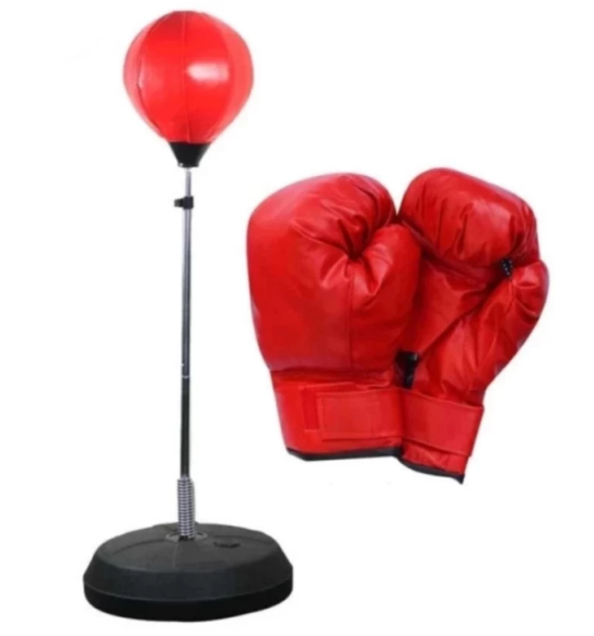 Trụ đấm boxing - Bóng phản xạ SS-015 Size 120 - 150cm (Đỏ đen)