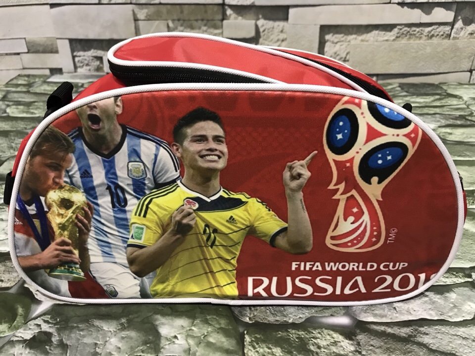 Túi đựng giày thể thao 2 ngăn 3D World Cup 2018