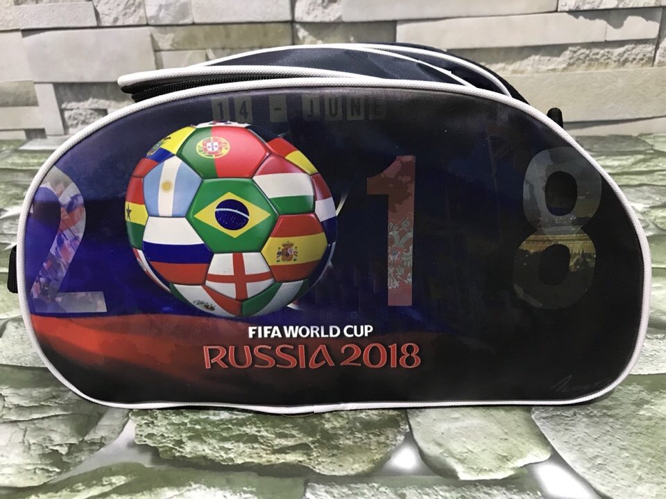 Túi đựng giày thể thao 2 ngăn 3D World Cup 2018