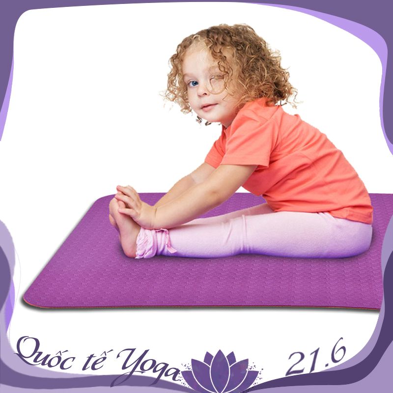 Thảm tập yoga trẻ em Happy Kid Zera TPE 2 lớp 6mm