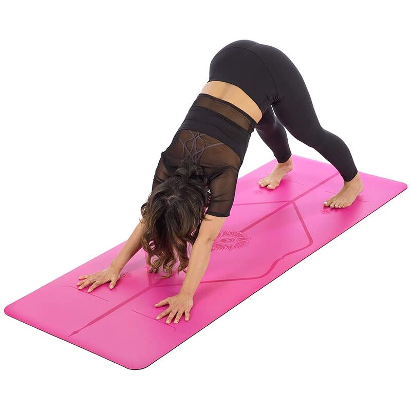 Thảm tập yoga định tuyến cao su tự nhiên Liforme Gratitude Mat 4.2mm