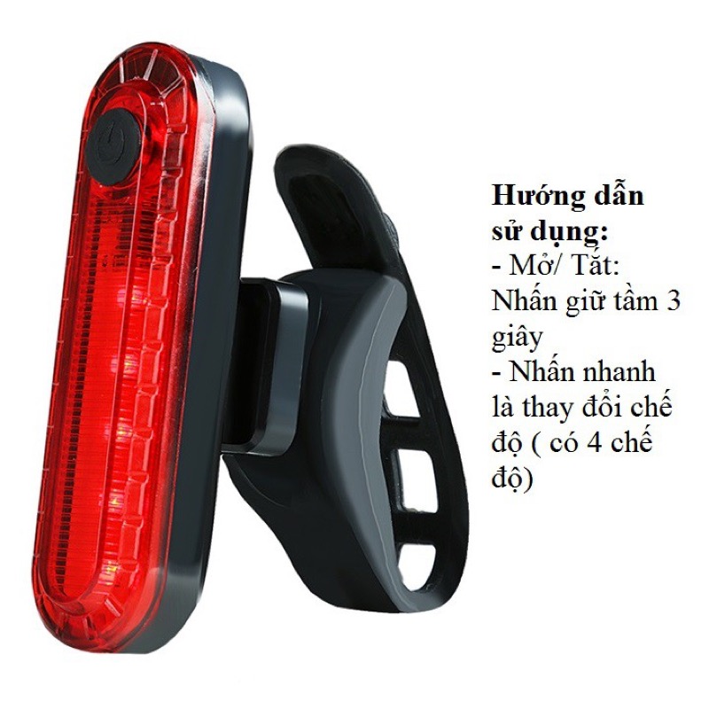 Đèn Led Xe Đạp Cảnh Báo 4 Chế Độ Goinglink YP0701183 Pin Sạc