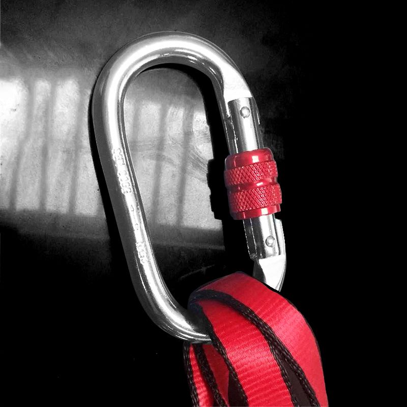 Móc treo khóa chữ D đa năng carabiner dùng treo võng yoga - đi leo núi