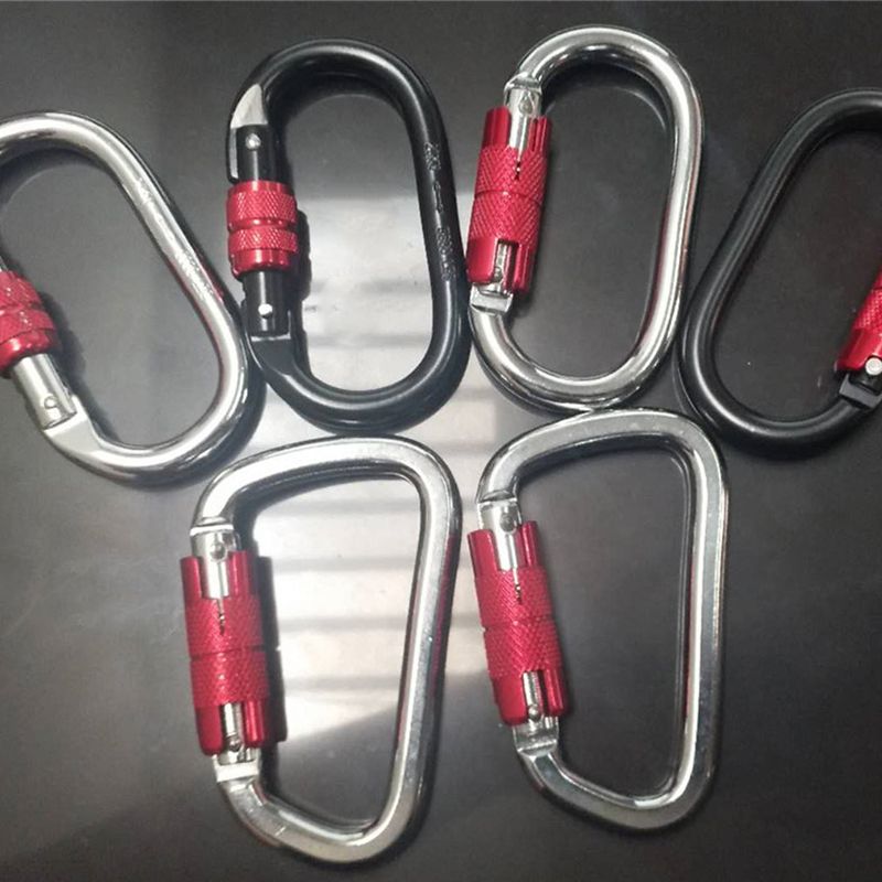 Móc treo khóa chữ D đa năng carabiner dùng treo võng yoga - đi leo núi