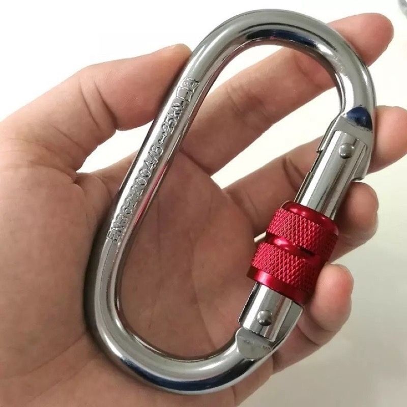 Móc treo khóa chữ D đa năng carabiner dùng treo võng yoga - đi leo núi