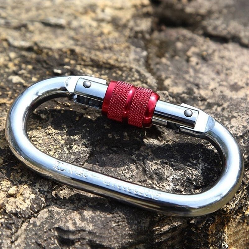 Móc treo khóa chữ D đa năng carabiner dùng treo võng yoga - đi leo núi