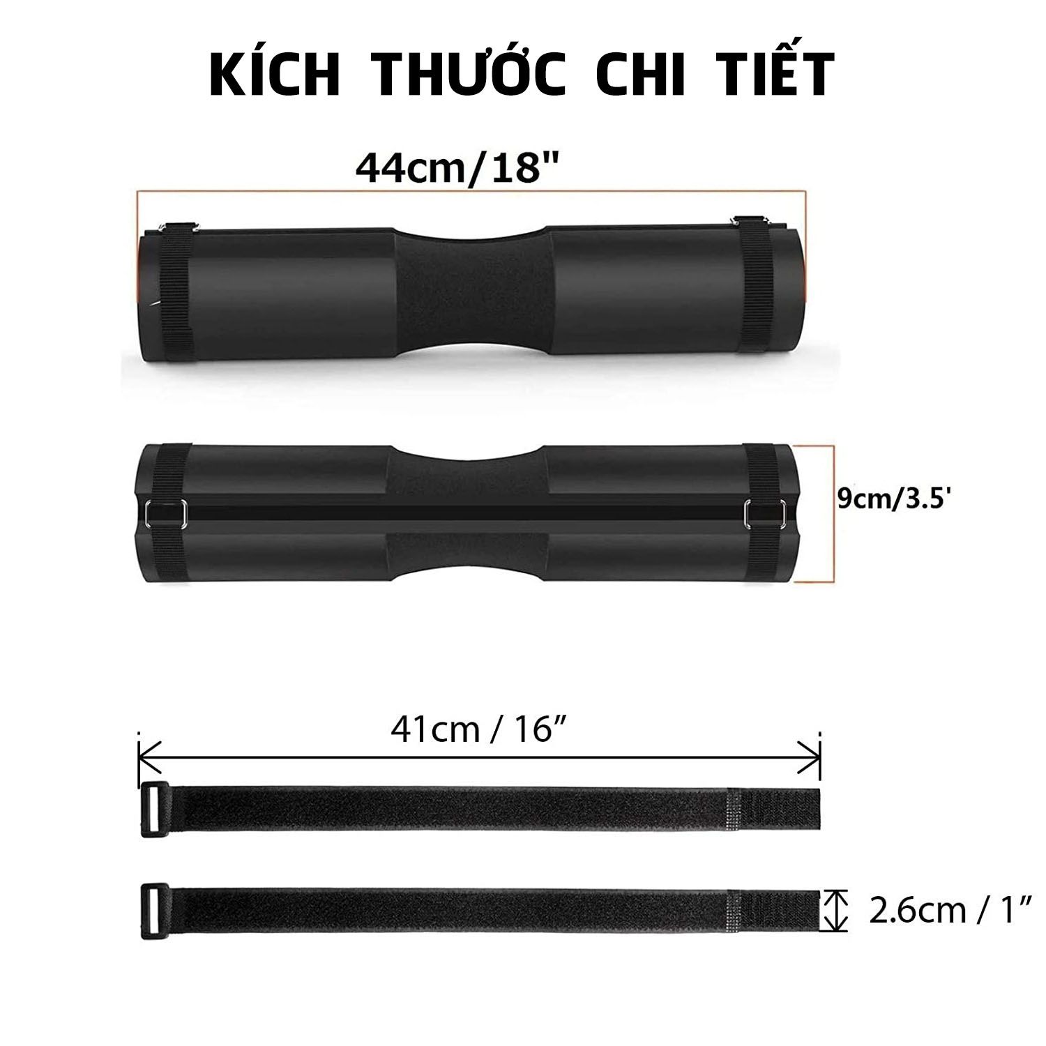 Đệm Lót Mút Xốp Hỗ Trợ Gánh Tạ Squat Barbell Pad Cải Tiến SK038