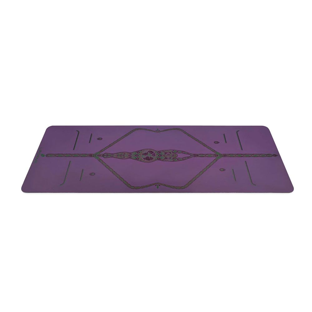 Thảm yoga định tuyến cao su tự nhiên Liforme Mother Earth 4.2mm - Purple Earth