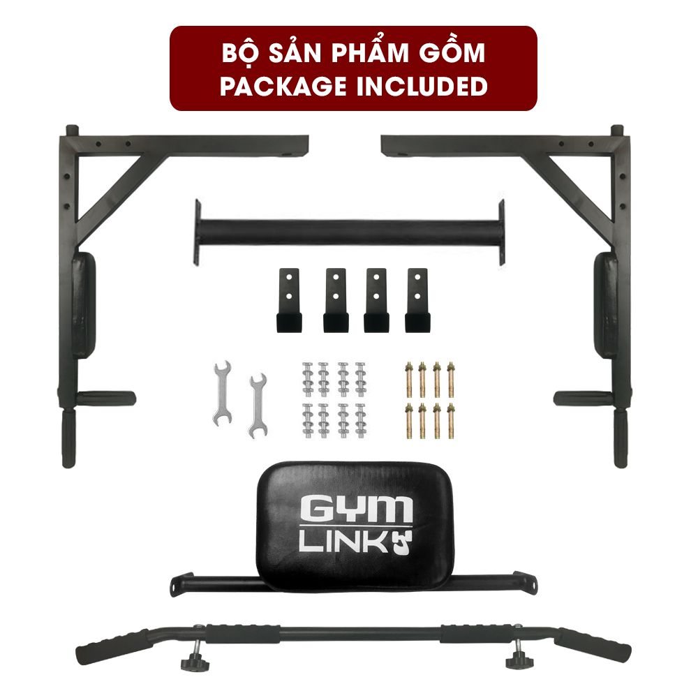 Xà đơn khoan tường đa năng Gymlink Wall Pull Up Bar GLS1009