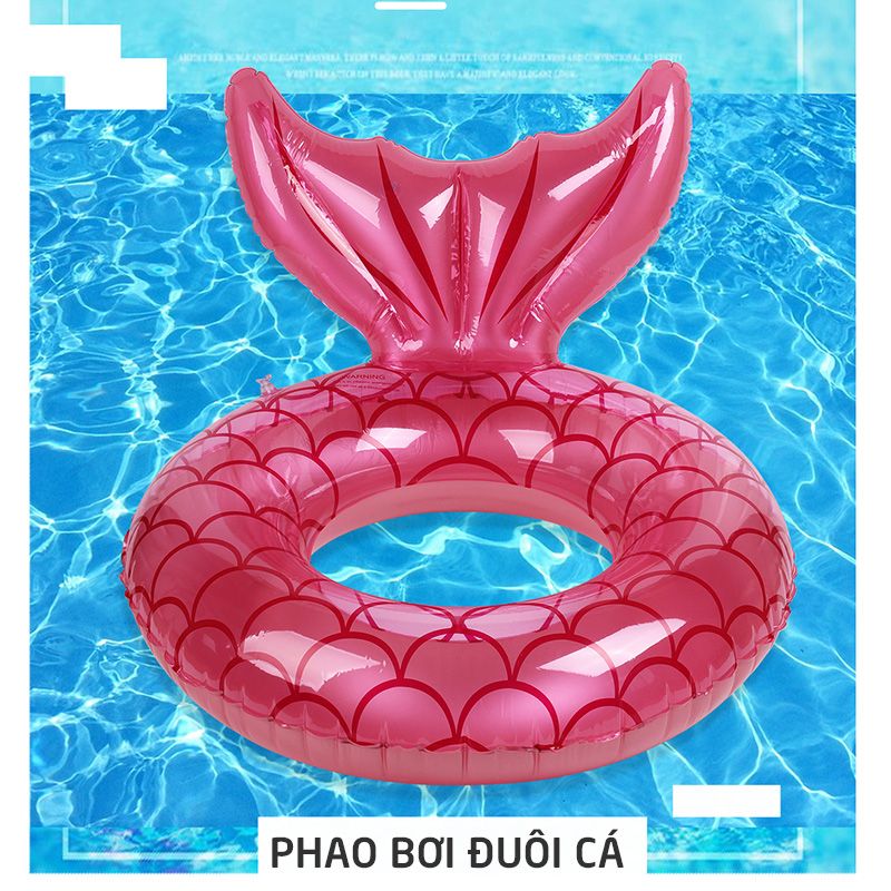 Phao bơi tròn đuôi cá PVC SW90 - 80cm