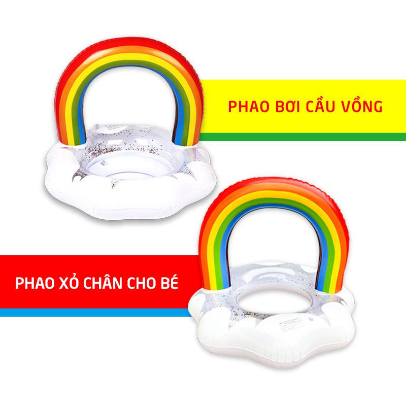 Phao bơi xỏ chân cho bé Cầu Vồng SW36