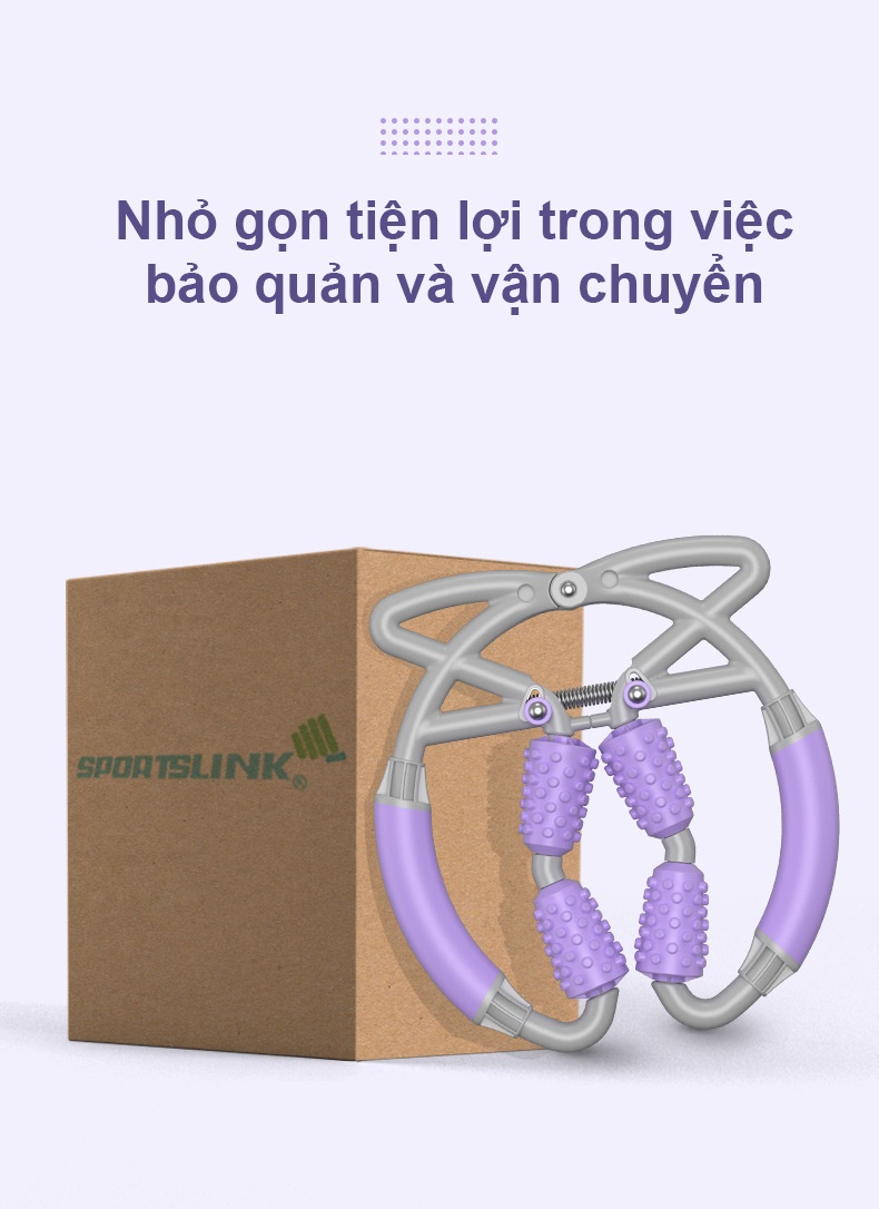 Dụng cụ massage cổ vai gáy 4 con lăn cầm tay XM-009