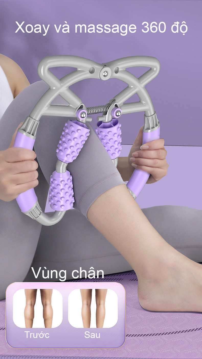 Dụng cụ massage cổ vai gáy 4 con lăn cầm tay XM-009