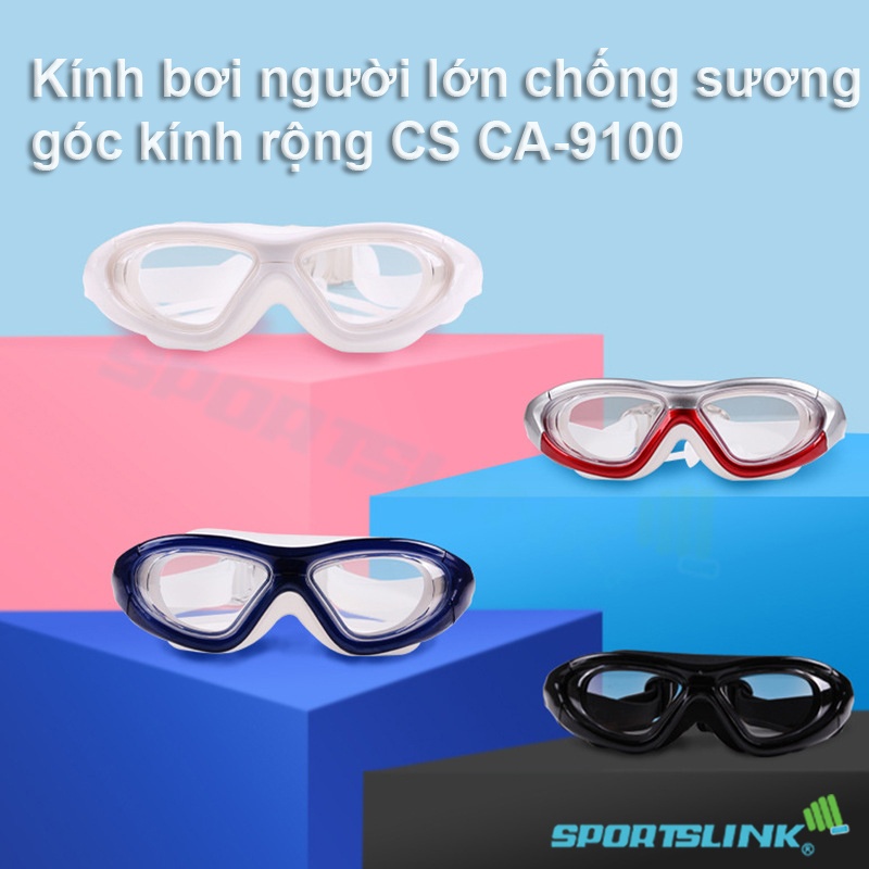 Kính bơi người lớn chống sương mù góc kính rộng CS CA-9100