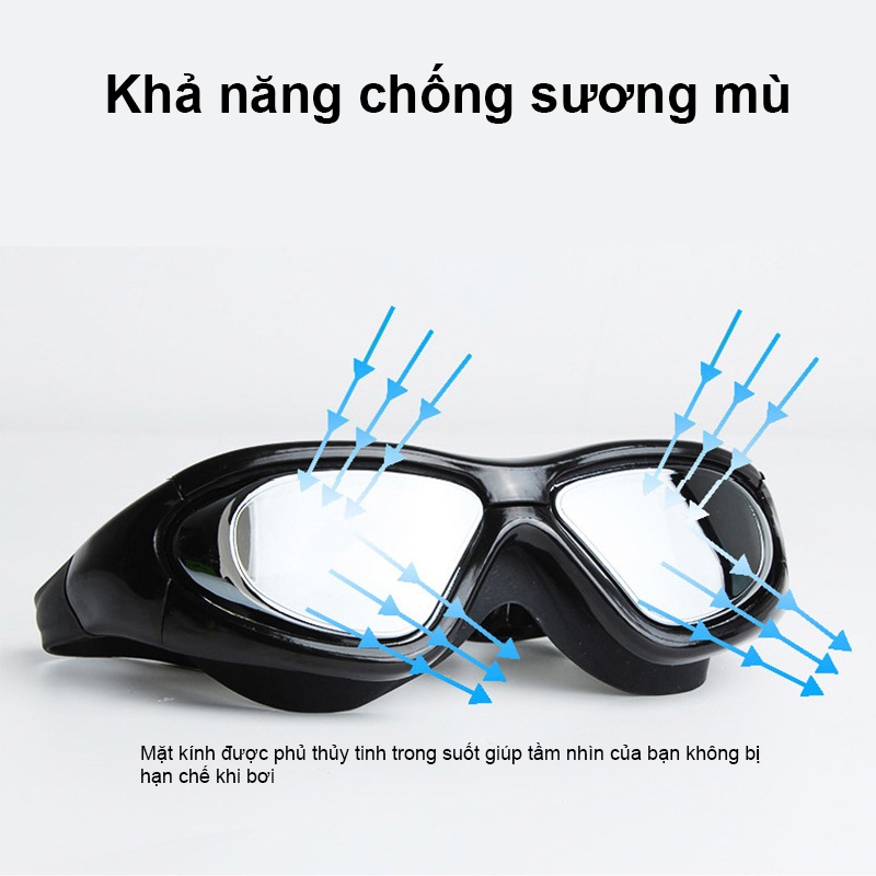 Kính bơi người lớn chống sương mù góc kính rộng CS CA-9100