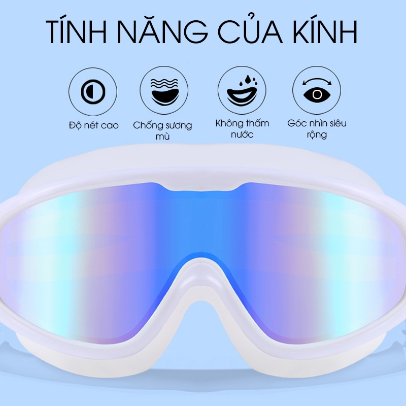 Kính bơi người lớn kèm nút tai chống nước CM820