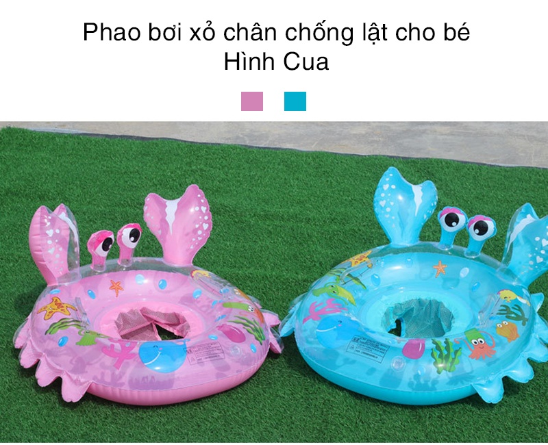 Phao bơi xỏ chân chống lật cho bé Hình Cua CL56