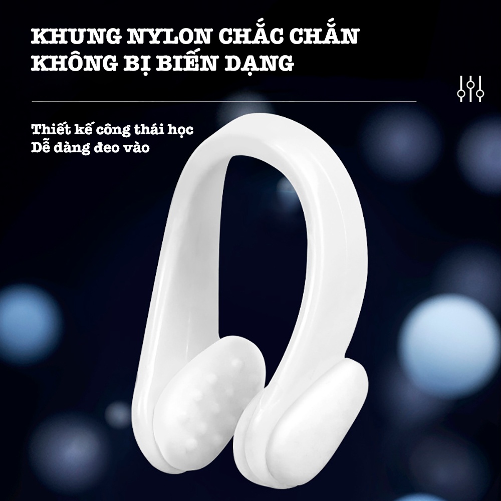 Kẹp mũi bơi lội chống trượt chống rơi bằng silicon mềm