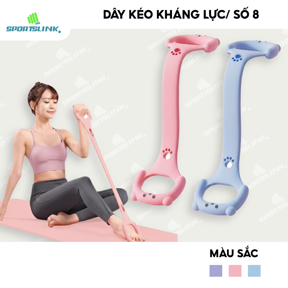 Dây kháng lực hình số 8 loại cao su đúc Mèo YM311 (Bản cao cấp)