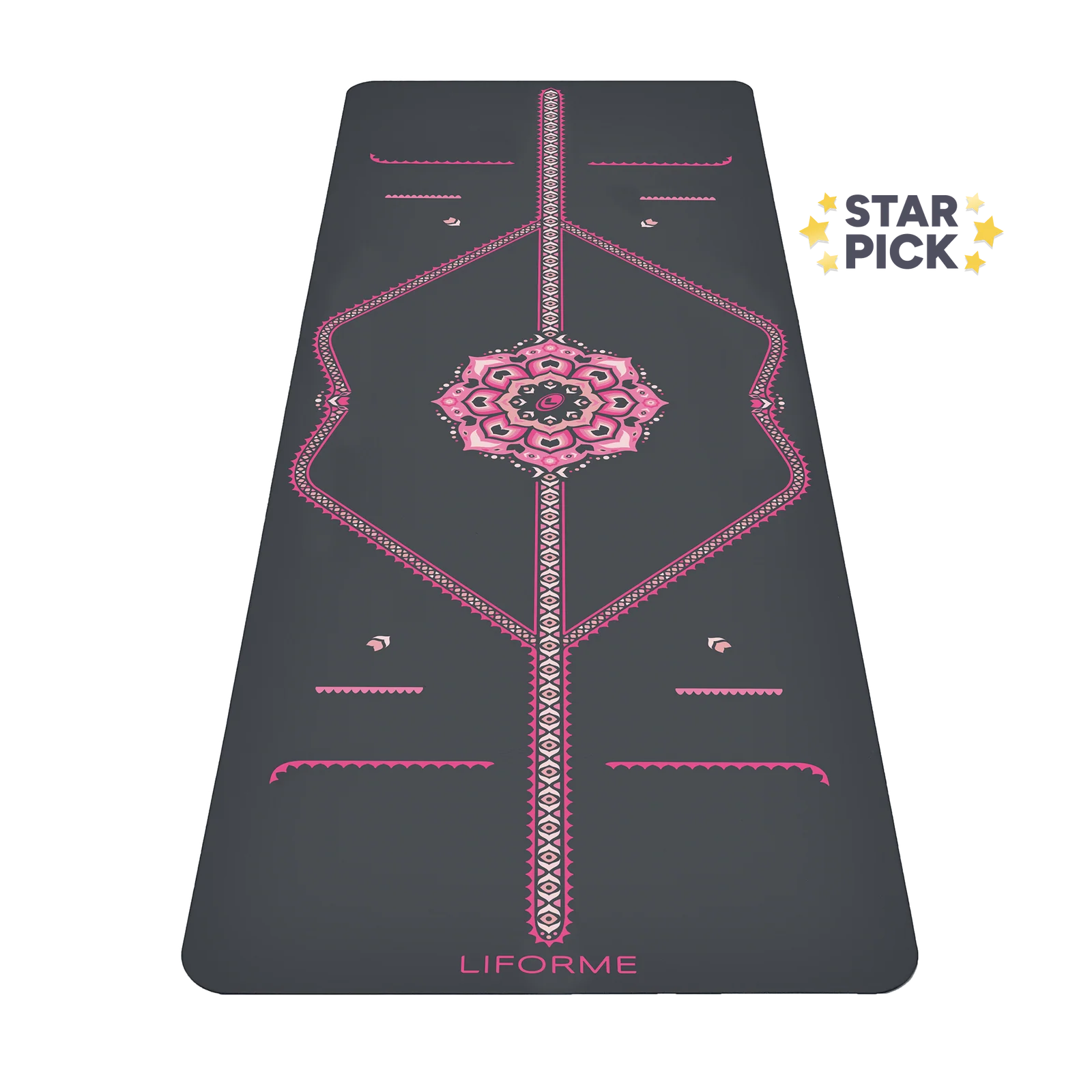 Thảm tập yoga Liforme Blossoming Lotus 4.2mm - Grey