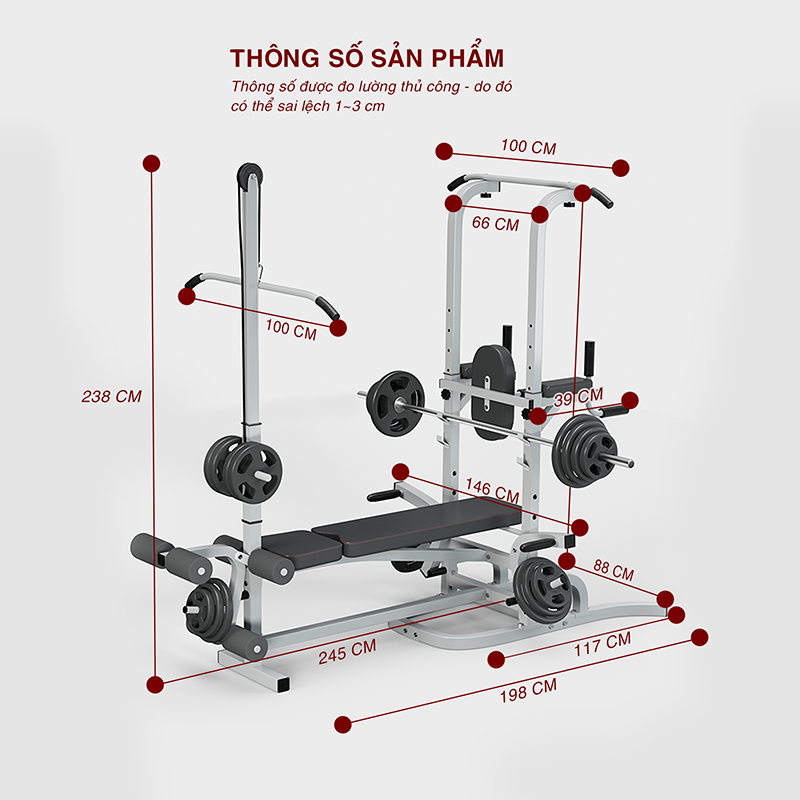 Giàn ghế tập thể hình đa chức năng Gymlink New Perfect GY-1111