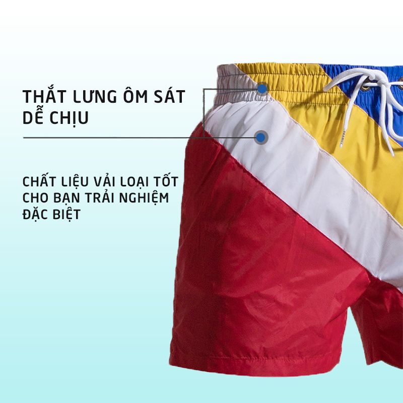 Quần short đi biển vải dù nhanh khô cao cấp Desmiit S7938