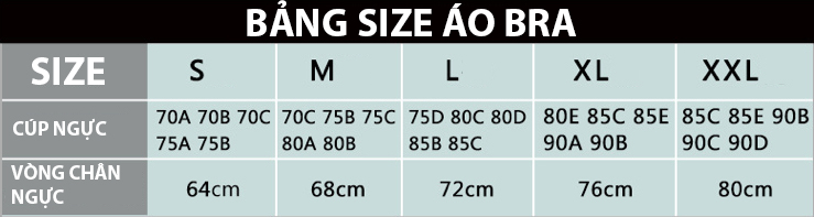 Bảng size