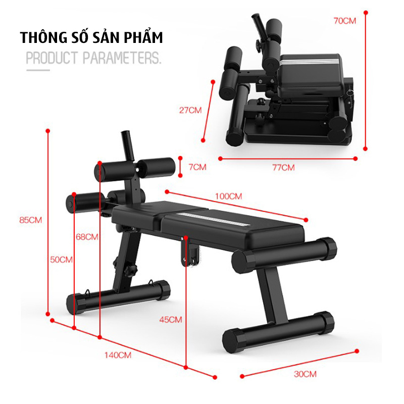 GHẾ TẬP CƠ BỤNG - GHẾ TẬP GYM GẤP GỌN GYMLINK MK4021