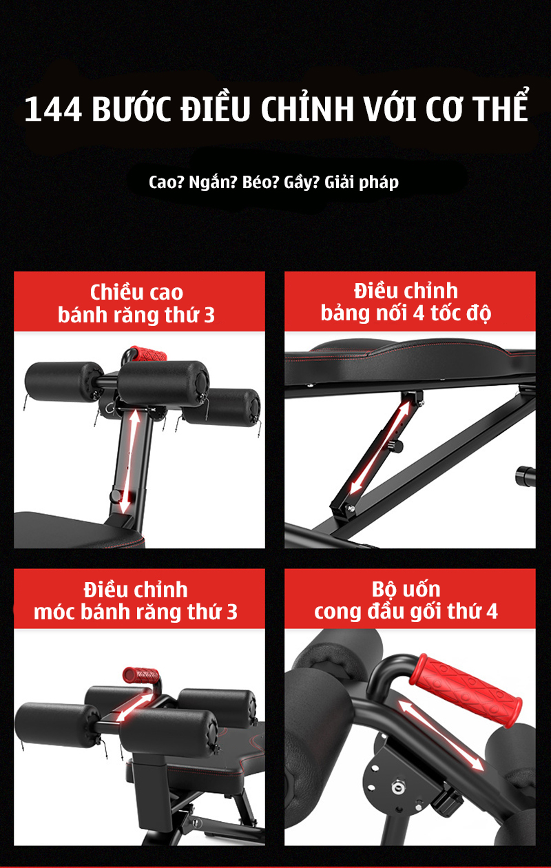 Ghế tập bụng đa năng 3 độ dốc Gymlink G6403