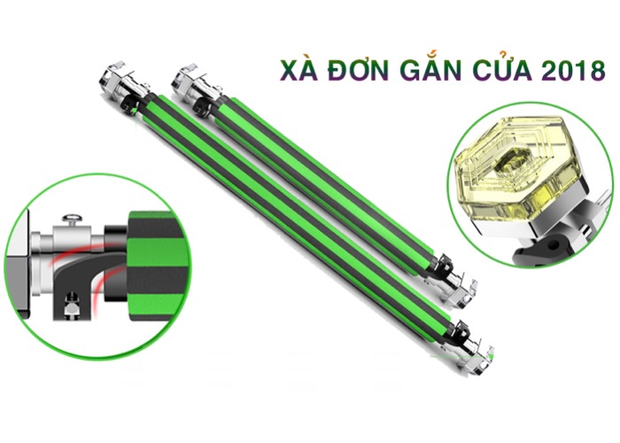 Xà đơn gắn cửa cải tiến có chốt chống xoay (83cm-130cm)