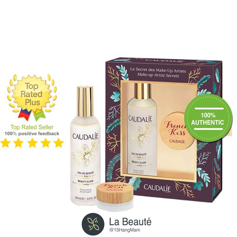 Set Xịt Dưỡng Caudalie Beauty Elixir Bản Limited + Hũ Dưỡng Môi Frenchkiss