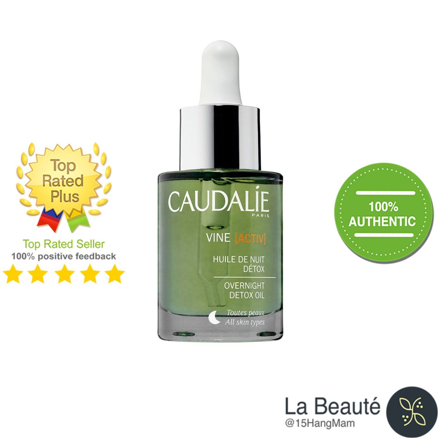 Caudalie Huile De Nuit Détox Vine Activ - Dầu Dưỡng Thanh Lọc, Tái Tạo Da 30ml