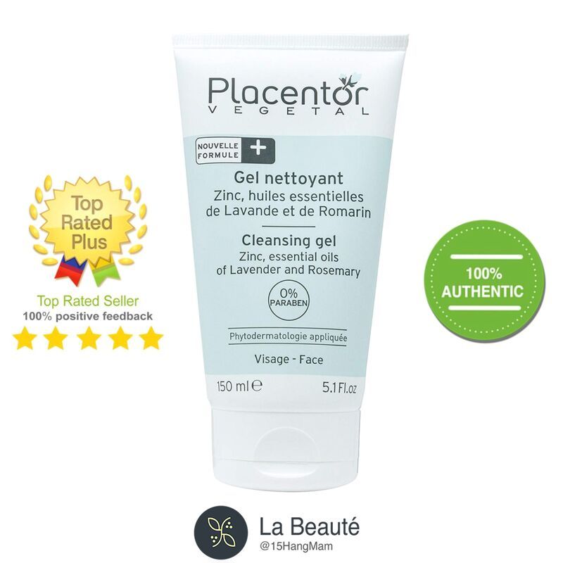 Placentor Gel Nettoyant Visage de Végétal - Sữa Rửa Mặt Tạo Bọt Cho Da Dầu, Mụn Nhạy Cảm 150ml