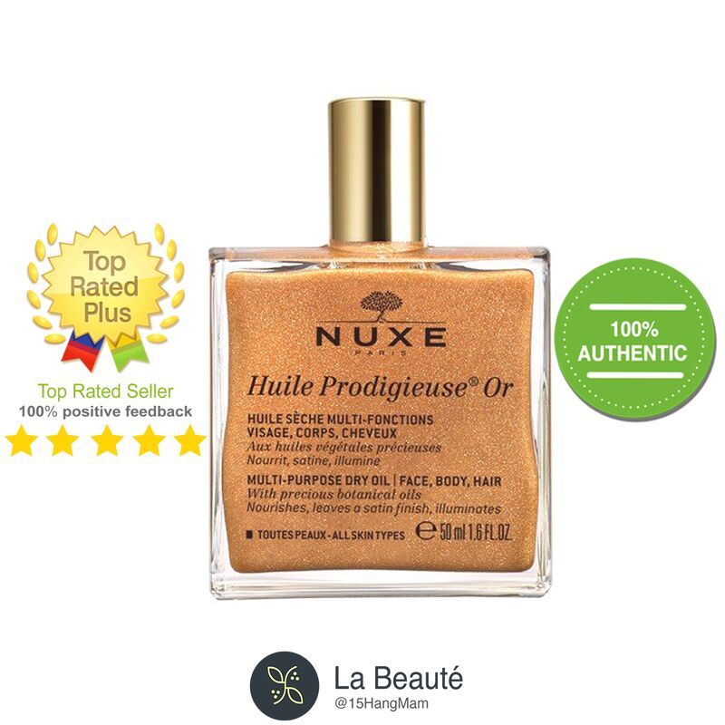 Nuxe Huile Prodigigieuse Or - Dầu Khô Đa Năng  Có Nhũ 50ml