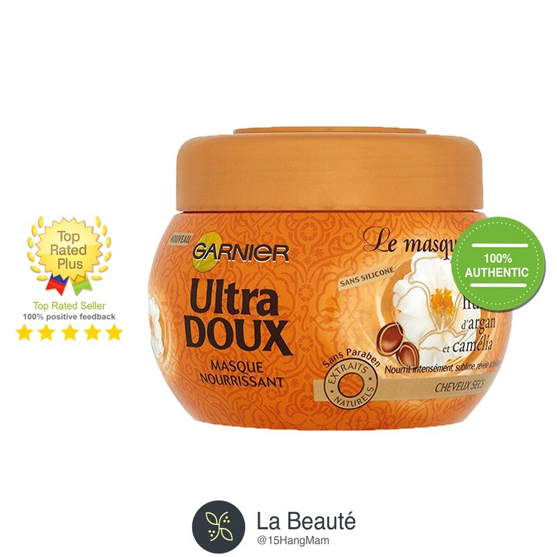 Garnier Ultra Doux - Kem Ủ Tóc Nhiều Loại 300ml