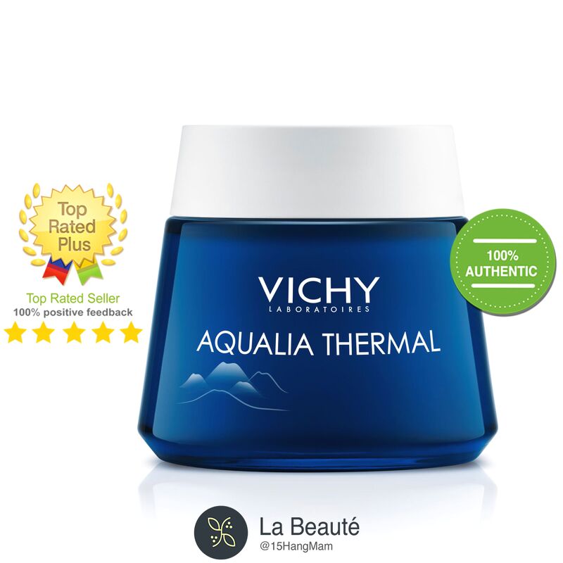 Vichy Aqualia Thermal Soin De Nuit - Mặt Nạ Ngủ Kiêm Kem Dưỡng Cấp Nước 50ml