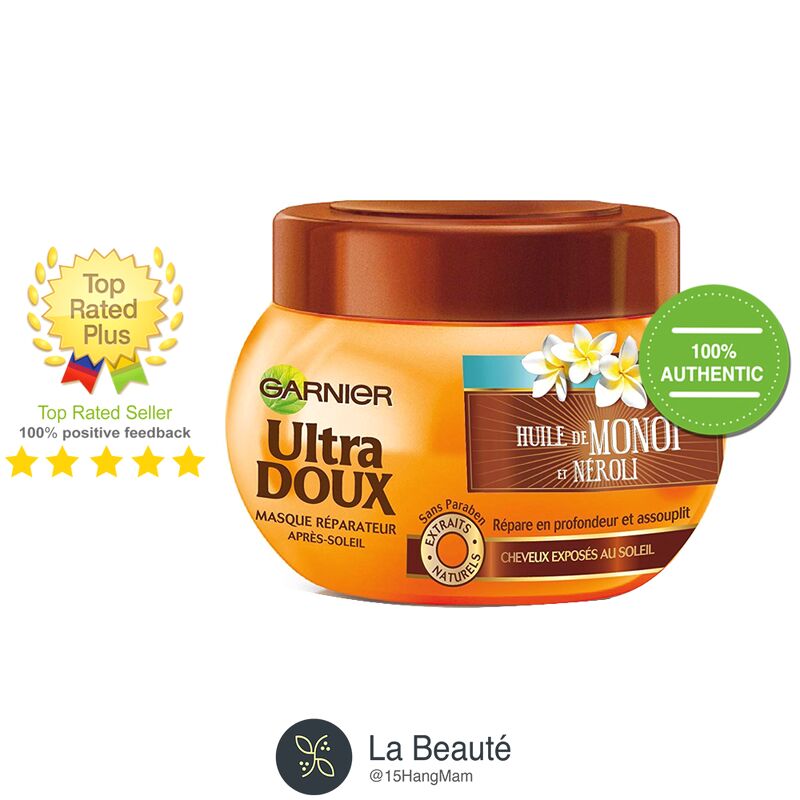 Garnier Ultra Doux Al'huile De Monoi Et Neroli - Ủ Tóc Chiết Xuất Hoa Cam 300ml