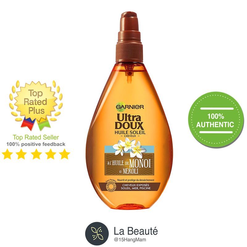 Garnier Ultra Doux Al'huile De Monoi Et Neroli - Dầu Dưỡng Tóc Hoa Cam 150ml