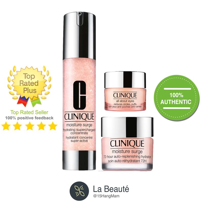 Clinique Moisture Surge Best Sellers - Set Dưỡng Ẩm 72h Clinique 3 Món 50ml