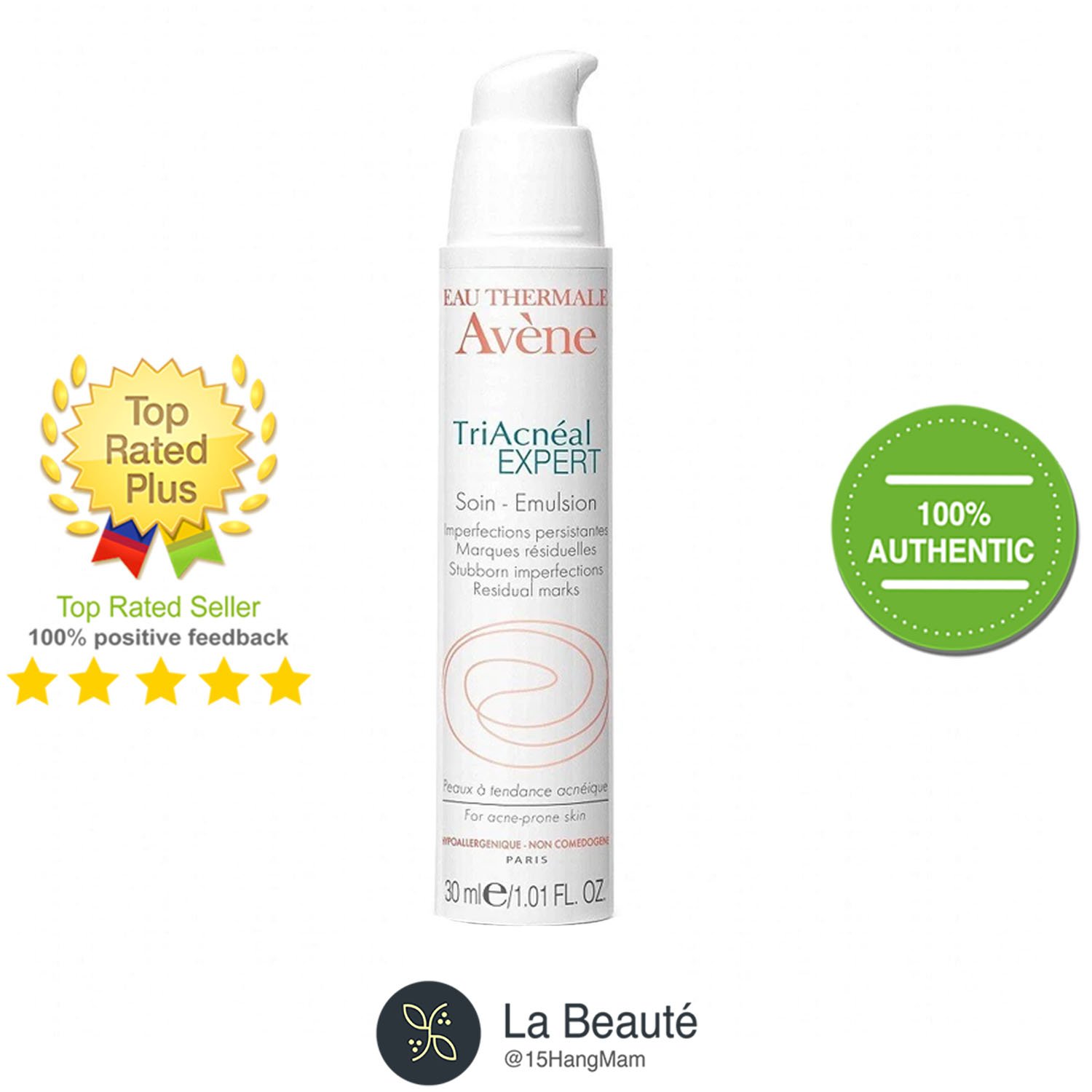 Avène Triacnéal Expert Soin 30ml - Kem Làm Giảm Mụn Trứng Cá Và Vết Thâm 40ml