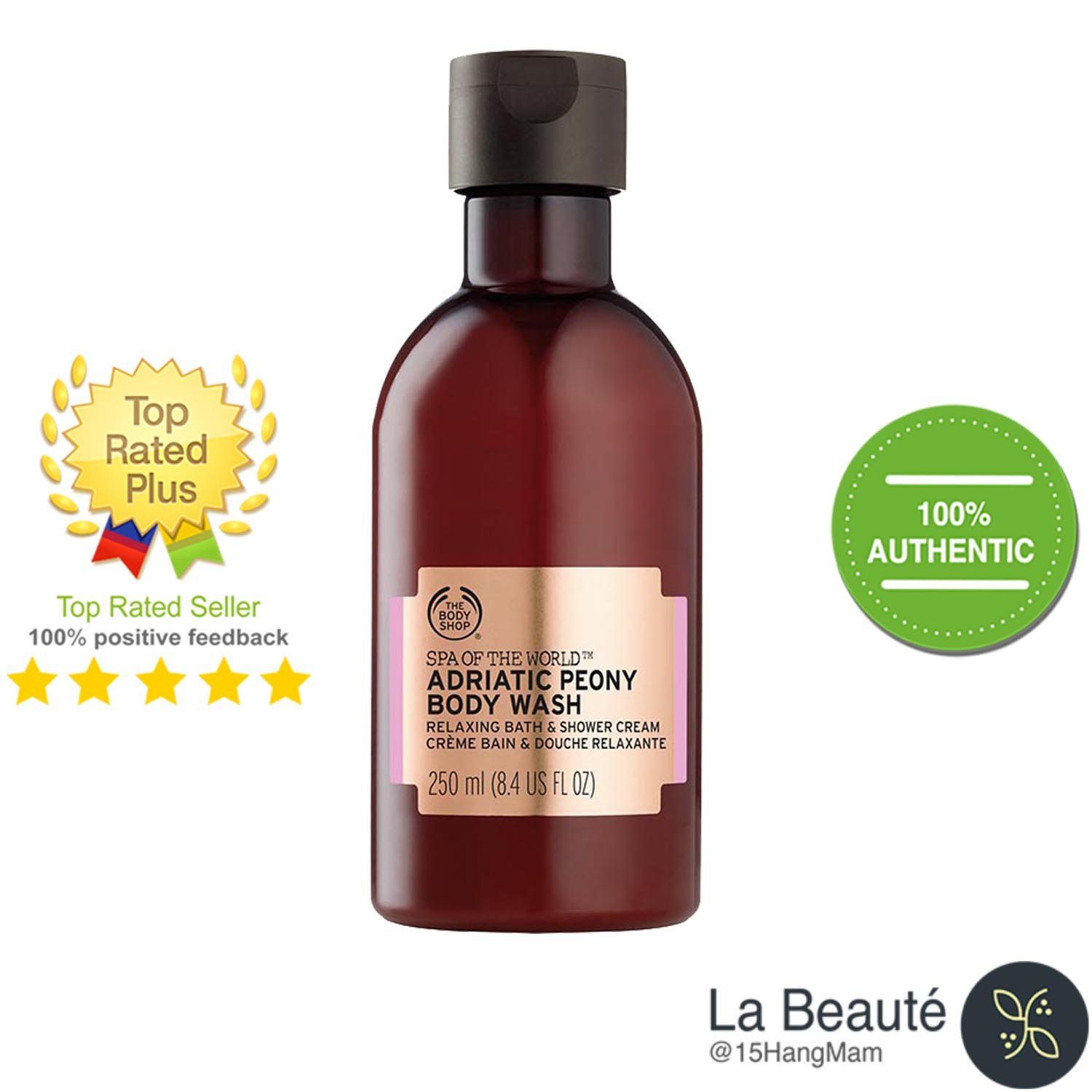 The Body Shop Adriatic Peony Bath & Shower Cream - Kem (Sữa) Tắm Spa of the World™ 250ml