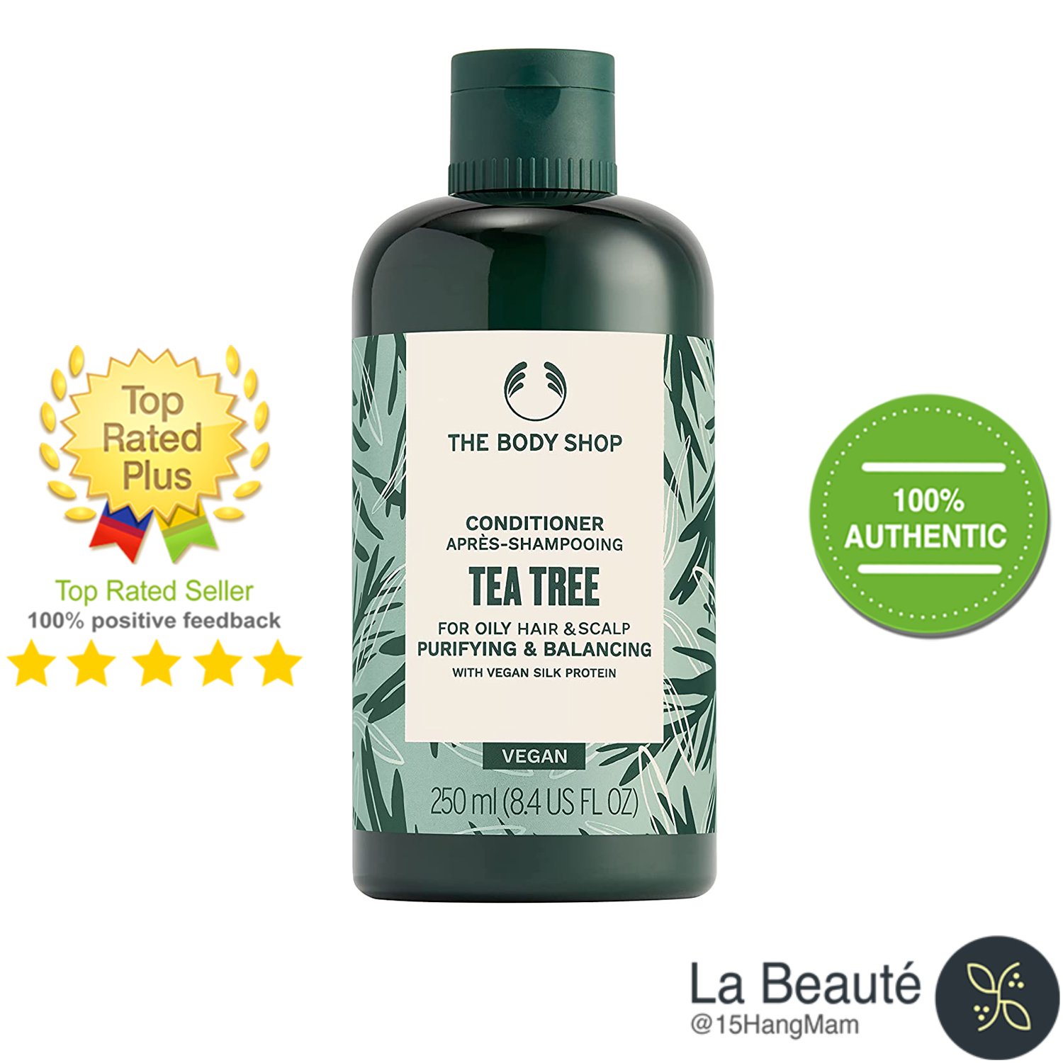 The Body Shop Tea Tree Purifying and Balancing Conditioner – Dầu Xả Tràm Trà Cho Tóc Dầu 250ml