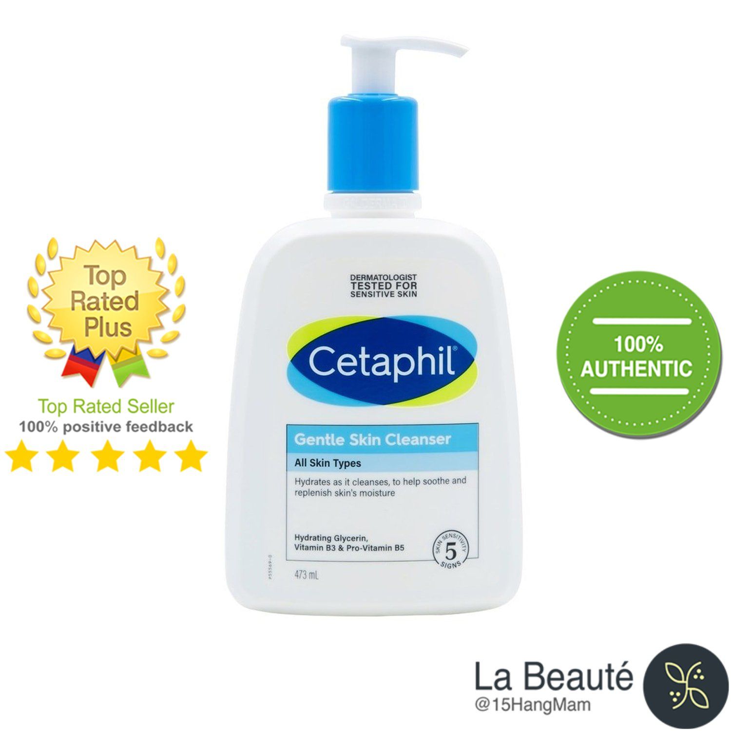 Cetaphil Gentle Skin Cleanser - Sữa Rửa Mặt Dịu Nhẹ Dành Cho Da Nhạy Cảm 473ml